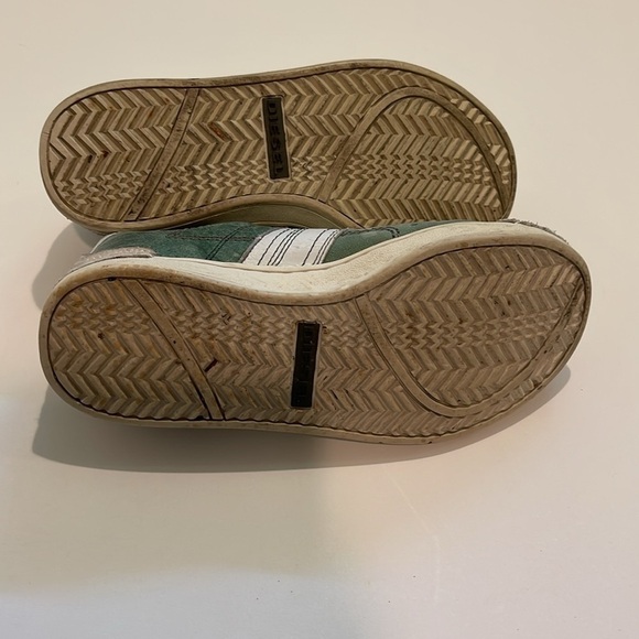 Diesel Y2K Vintage Green White Leather Sneakers - Picture 6 of 8